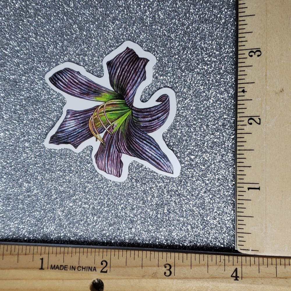 NATURE FLOWER WATERPOOF Sticker Lilly - Picture 2 of 7